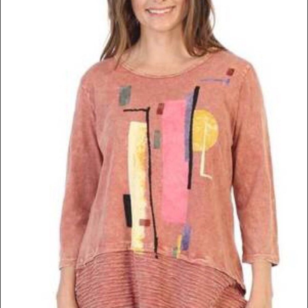 Jess & Jane Mineral Washed Asymmetric Tunic NWT